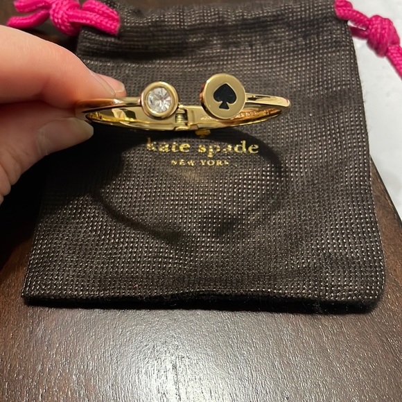 Kate Spade York Spot The Spade Bangle Bracelet with spade and diamond - Picture 7 of 16